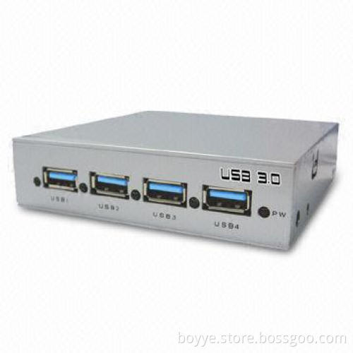 USB 3.0 Internal 4-port Hub with Aluminum Metal Cover, No Need for Power Adapter